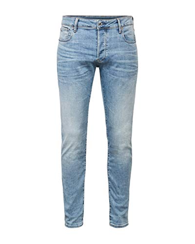 G-STAR RAW 3301 Slim Fit Jeans Vaqueros, Light Indigo Aged, 44W / 40L para Hombre