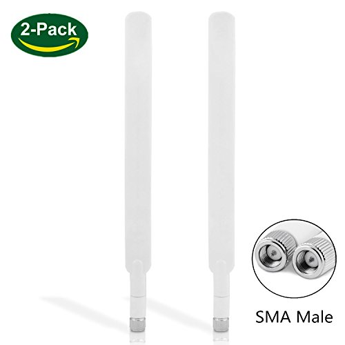 Gadgets Mixto SMA 10dBi gsm Antena de Alto Rendimiento 4G LTE Amplificador de señal WiFi Amplificador Adaptador de módem Receptor de Red Receptor de Alto Rango para Puntos de Acceso móviles (2 Pack)