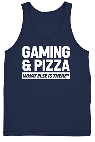 Gaming & Pizza ¿Qué más está ahí? Gamer Mens Womens Ladies Unisex Chaleco Azul azul marino M