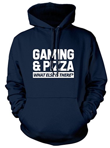 Gaming & Pizza What Else is There? Gamer - Sudadera unisex para hombre y mujer Azul azul marino L