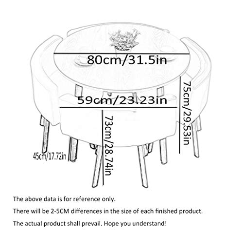 Gaohh Conjunto de Mesa Y Silla de Café Recepción del Hotel Negociación Comercial Sala de Reuniones Casual Y Simple 1 Mesa Y 4 Sillas Cuero Mesas Y Sillas de Oficina Restaurante Balcón Cocina Hogar