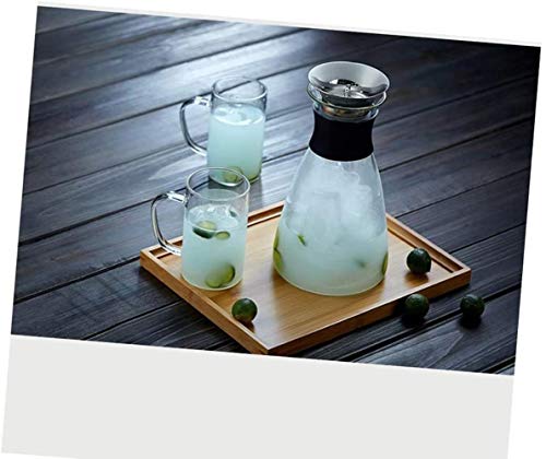 GAOLILI Tetera Tetera Taza Tetera Hervidor casa de Vidrio de Alta Temperatura de la Botella de Agua Set Tetera de Cristal de Gran Capacidad Jugo Botella D 'Agua Fría (Size : 1800ml (for 4~6 People))