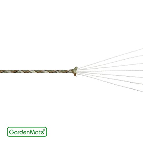 GardenMate Cuerda de Nailon para Exteriores Paracord 550 Profesional I I 31 m Longitud 4 mm Grosor I Cuerda con Revestimiento y núcleo de 7 Hilos de Nailon Resistentes al desgarro