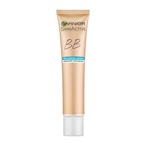 Garnier Skin Active - BB Cream Matificante, Crema Correctora y Anti Imperfecciones para Pieles Mixtas a Grasas, Tono Claro, SPF20, con Vitamina C, 40 ml