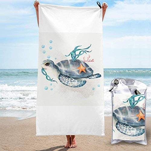 Gebrb Toalla de baño de Microfibra,Toallas de Gimnasio Dark Turtle Microfiber Fast Drying Swimming Beach Towels Suitable for Camping, Backpacking,Gym, Beach, Swimming,Yoga