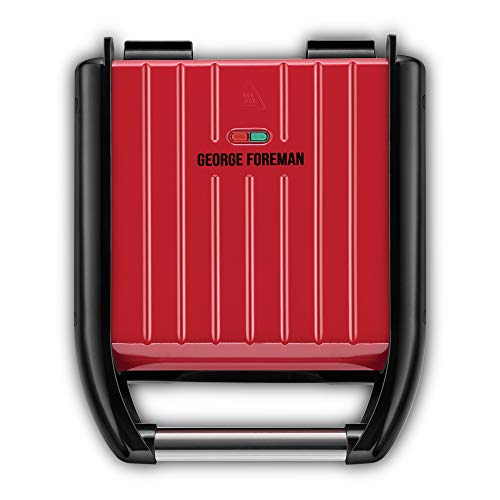 George Foreman Compact – Grill Eléctrico (Plancha Grill de 1200 W, 3 porciones, Rojo) - ref. 25030-56