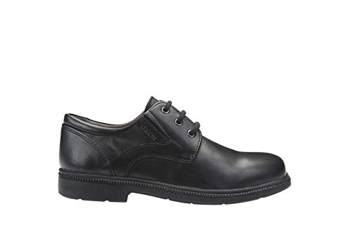 Geox J Federico M, Zapatos de Cordones Derby para Niños, Negro, 37 EU