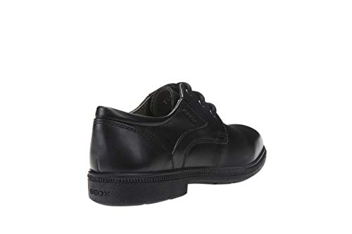 Geox J Federico M, Zapatos de Cordones Derby para Niños, Negro, 37 EU