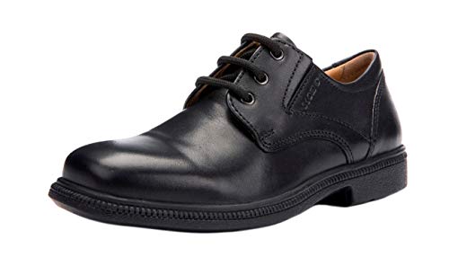 Geox J Federico M, Zapatos de Cordones Derby para Niños, Negro, 37 EU