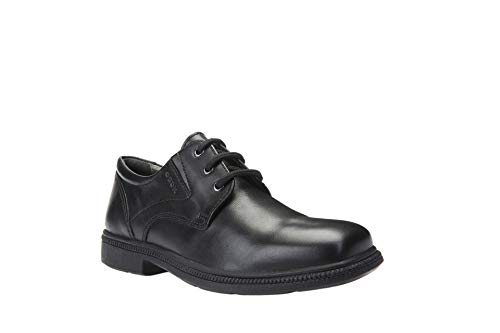 Geox J Federico M, Zapatos de Cordones Derby para Niños, Negro, 37 EU