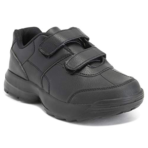 Get Fit Niños Unisex Colegio Casual Zapatos Llanura Muchachos Chicas Zapatos Entrenadores - All Negro - UK5/EU38 - BS0307