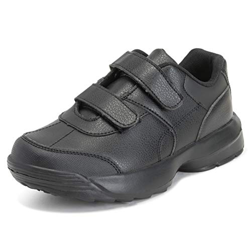 Get Fit Niños Unisex Colegio Casual Zapatos Llanura Muchachos Chicas Zapatos Entrenadores - All Negro - UK5/EU38 - BS0307