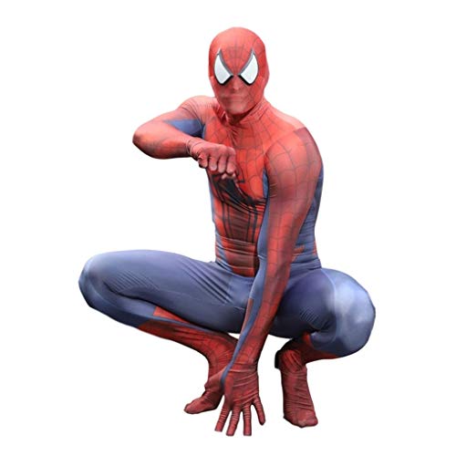 GHJGTL Los Trajes Vengadores Superhéroe Spider Man Kids 3-D Araña Imprimir Manga Larga Flaco Catsuit De Halloween Cosplay Lycra Zentai Unitard Mono Mono (Color : B, Talla : Child S (100-110cm))