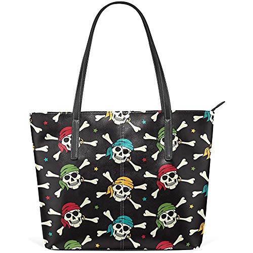 G.H.Y Pirate - Bolso Bandolera de Piel sintética con diseño de Calavera de azúcar