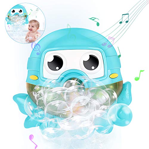 Gifort Juguete de Baño de Burbujas, Máquina Automática de Burbujas Que Sopla Bubble Maker con Música de Canción de Cuna para Bebés y Niños