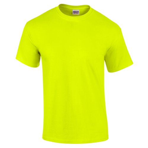 Gildan - Camiseta básica de manga corta de verano para hombre- 61 colores diferentes ? Número 1 en América (Mediana (M)/Verde Fluorescente)