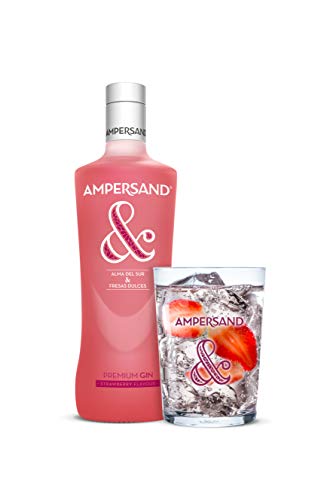 Ginebra premium Ampersand Ginebra sabor Fresa 37.5º 70 cl