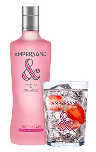 Ginebra premium Ampersand Ginebra sabor Fresa 37.5º 70 cl