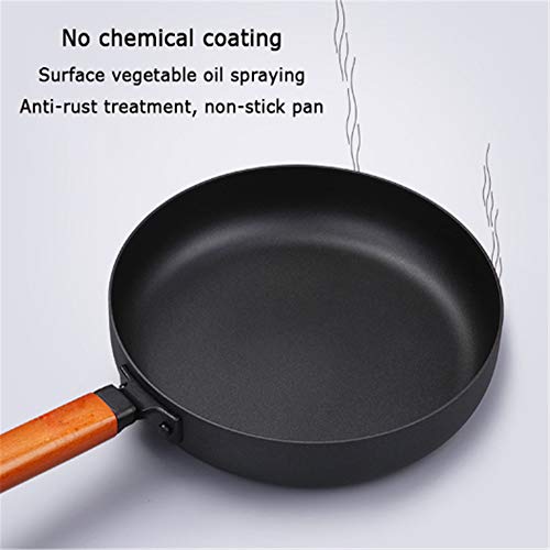 GJDBBLY Olla 26cm Caliente Venta Fritura Pan Antiadherente Hierro Fundido Pan Multifunción Wok 26CM Negro-