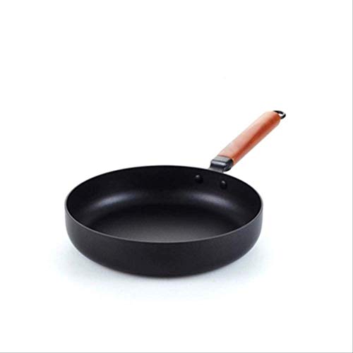 GJDBBLY Olla 26cm Caliente Venta Fritura Pan Antiadherente Hierro Fundido Pan Multifunción Wok 26CM Negro-