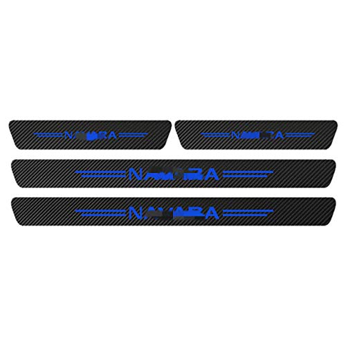 GLEETIEZ 4PCS Placa de umbral de la Puerta del Coche Proteger la Etiqueta Protecciones Pedal de Entrada Pegatinas,para Nissan Navara d40 d22 d23 np300