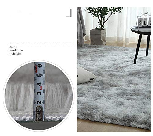 GLITZFAS Shaggy alfombras de Pelo Largo alfombras Salon alfombras de habitacion moquetas Sala de Estar para Habitación (Azul Pavo Real,80 * 120cm)