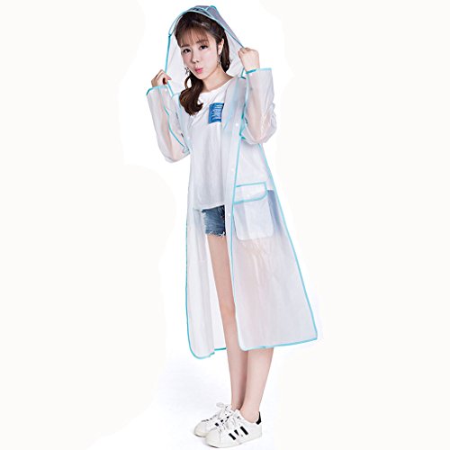 GLJJQMY Impermeable Transparente Impermeable Viaje al aire libre Impermeable transparente Senderismo Adulto Impermeable de los hombres Estudiante Moda Impermeable Impermeable Largo Poncho Poncho imper