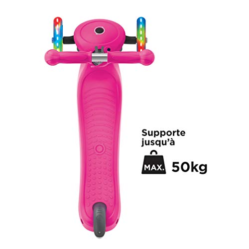 Globber Kids 'Primo Light Up Ruedas Scooter, neón Rosa