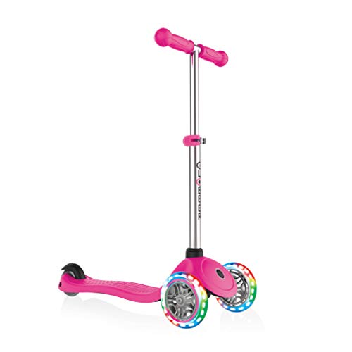 Globber Kids 'Primo Light Up Ruedas Scooter, neón Rosa