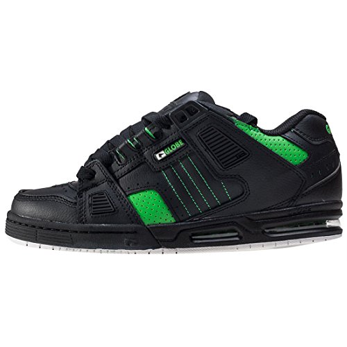 GLOBE Sabre, Zapatillas de Skateboarding para Hombre, Negro (Black/Moto Green), 41 EU