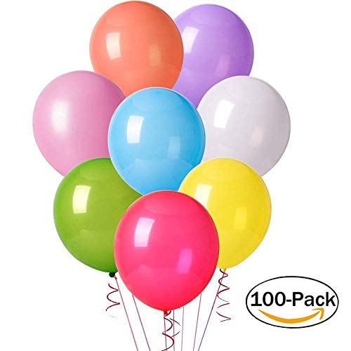 Globos Festival 100 unidades Globos de látex Colores Surtidos 20cm / 8" Biodegradable Fabricado en España