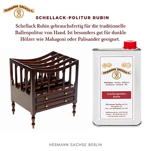 Goma laca-abrillantador de rubíes automático 500 ml de la manufactura Hermann sajón desde 1901