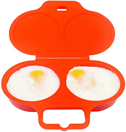 Good 2 Heat 4031 - Escalfador de Huevos para microondas, Color Rojo