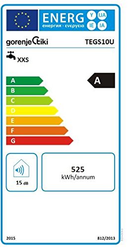 Gorenje TEGS 5 U - Acumulador de agua caliente, 5 l, eficiencia energética A, protección bimetálica, 2 kW, bajo mueble, sin presión, 1 unidad, color blanco