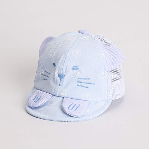 Gorra con Visera para niños Primavera y Verano Gorra de béisbol de bebé de Dibujos Animados Coreanos Sombrero de Sol para bebé con Protector Solar de algodón