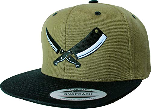 Gorra de béisbol: Carnicero - Flexfit Classic Snapback - Grillar BBQ Barbacoa Barbeque Gorro de Cocinero - Basecap Cap Basecap - Regalo-s hombre y mujer Tapa - Hip Hop Rap Streetwear (One Size Verde)