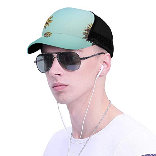 Gorra de béisbol Hombres Mujeres, Redeo Los Ángeles Vintge Palm Trees Ajustable Trucker Mesh Summer Vented Baseball Sun Cap Sombrero Sombrero Lavadora para Gorras de béisbol