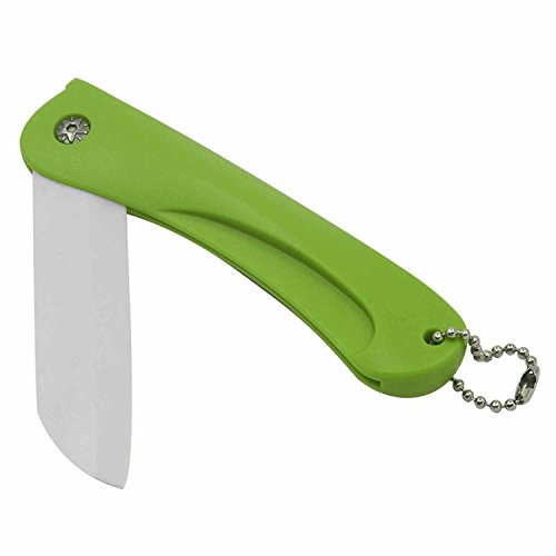 Gosear Cuchillo de Bolsillo Plegable, Portátil Navaja de Fruta Vegetales Pelador Cuchillos de Cocina Hoja Cerámica Cubiertos de Cocina (Cantidad 1, Color al Azar)