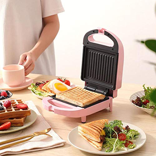 GPFDM La Mini Máquina para Hacer Sándwiches para Waffles Individuales, Paninis, Hash Browns Y Otros Desayunos, Almuerzos O Refrigerios para Llevar - Rosa