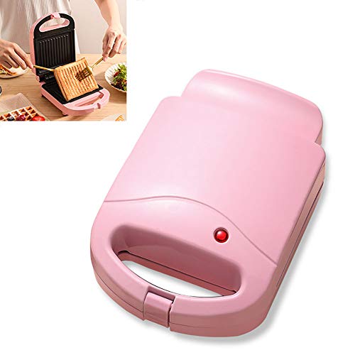 GPFDM La Mini Máquina para Hacer Sándwiches para Waffles Individuales, Paninis, Hash Browns Y Otros Desayunos, Almuerzos O Refrigerios para Llevar - Rosa