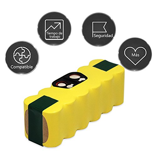 GPISEN 3800mAh Batería de Repuesto con 1 Cepillo Lateral para iRobot Roomba 500 600 700 Series (Type 1)