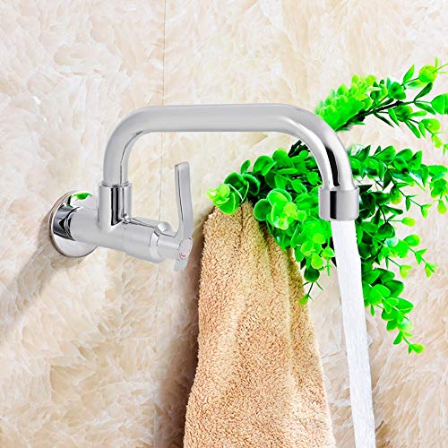 Grifo Monomando de Cocina para Montar en la Pared con una Sola Manija para Fregadero de Cocina G1/2 Pulgadas Accesorios para uso Doméstico Type B 20cm