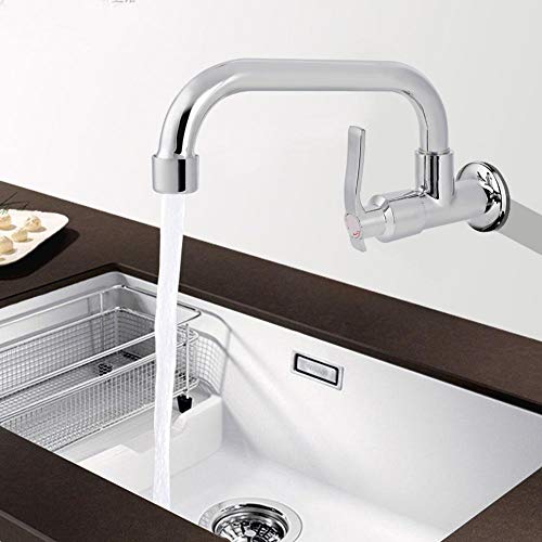 Grifo Monomando de Cocina para Montar en la Pared con una Sola Manija para Fregadero de Cocina G1/2 Pulgadas Accesorios para uso Doméstico Type B 20cm