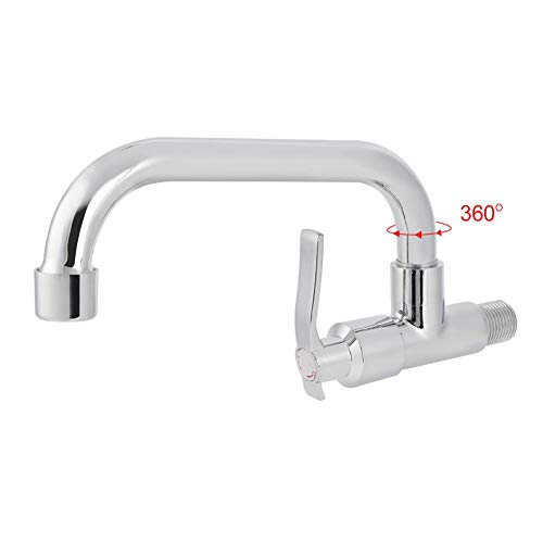 Grifo Monomando de Cocina para Montar en la Pared con una Sola Manija para Fregadero de Cocina G1/2 Pulgadas Accesorios para uso Doméstico Type B 20cm