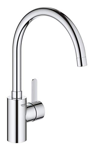 Grohe Eurosmart Cosmopolitan - Grifo de cocina, caño alto y giratorio, limitador ecológico de caudal (1/2") (Ref. 32843002)