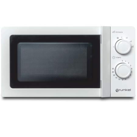 Grunkel - MW-20IG - Microondas blanco de 20 litros de capacidad y 6 niveles de potencia. Función descongelación y temporizador hasta 30 minutos - 700W - Blanco