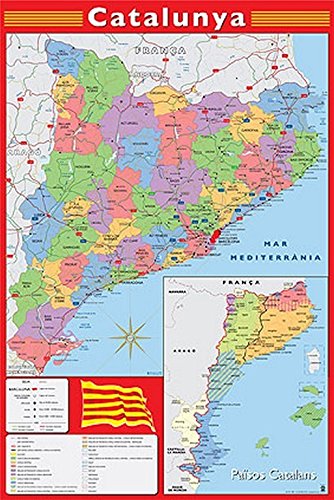 Grupo Erik Editores Poster Mapa Catalunya