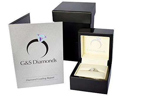 G&S Diamonds oro 375 oro blanco 9 quilates (375) blanco ligeramente coloredo/top crystal/i Diamond