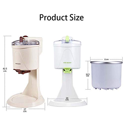 GsMeety Máquina de Hacer Helados, Heladera con Dispensador de Helado, Capacidad 1L, para Alternativas A Helado o Yogurt