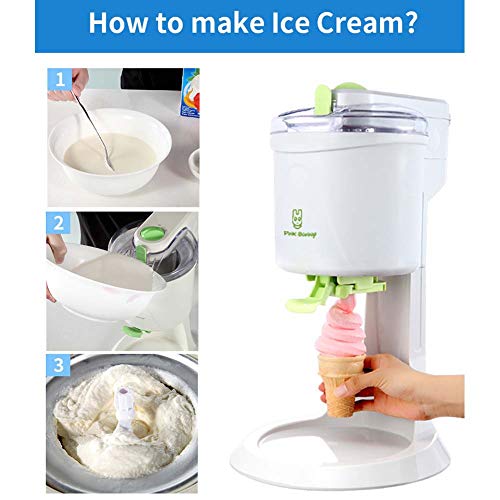 GsMeety Máquina de Hacer Helados, Heladera con Dispensador de Helado, Capacidad 1L, para Alternativas A Helado o Yogurt